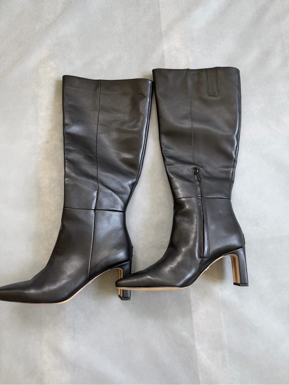 Sam Edelman women Sylvia boot black leather wide calf size 8 NWT - Picture 1 of 3